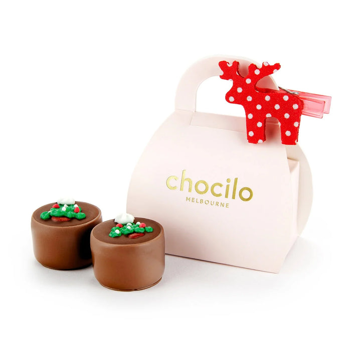 2pk Christmas Caramel Milk Chocolates in Handbag 25g