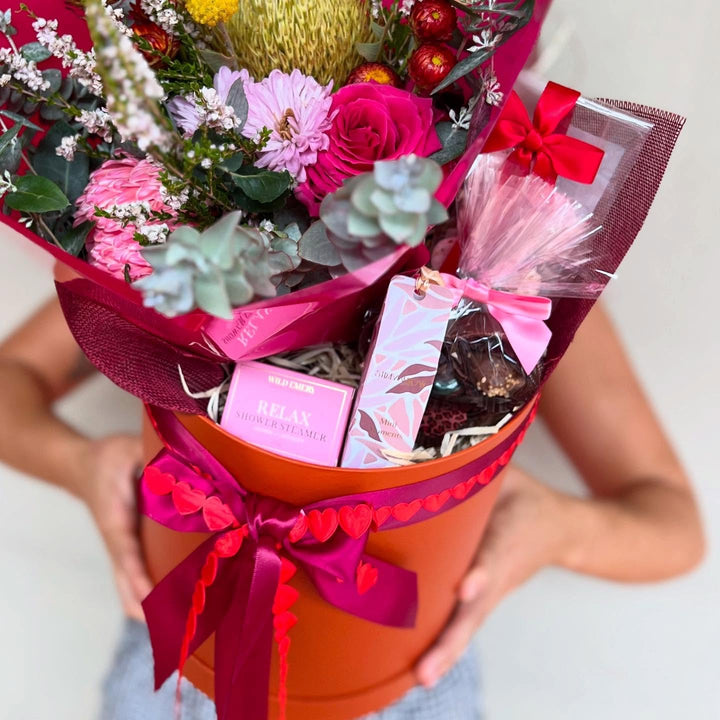 Barrel of Love + Blooms Valentine’s Day Hamper