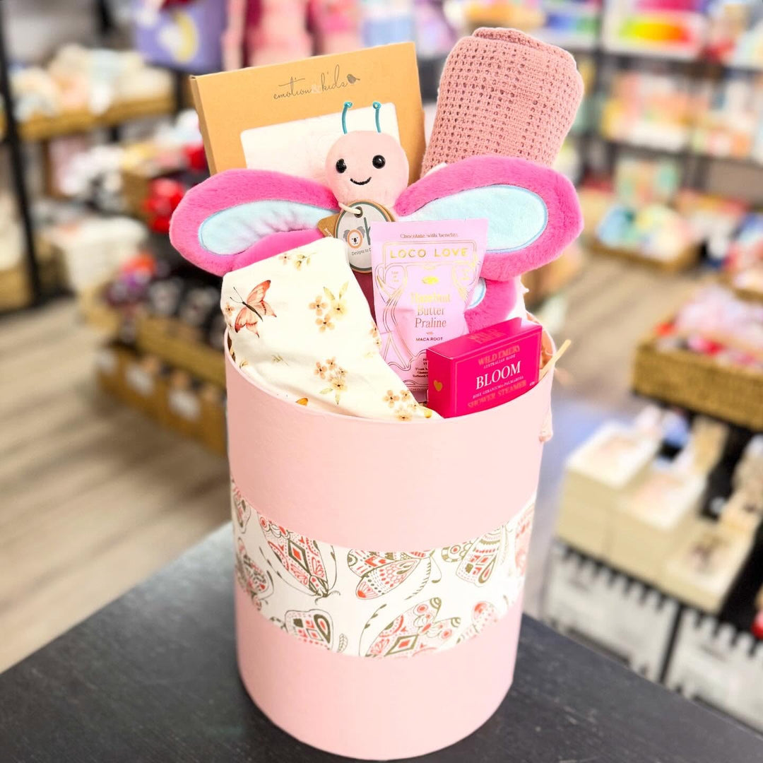 Blooming Butterfly Baby Girl Barrel