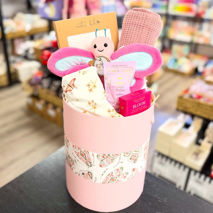 Blooming Butterfly Baby Girl Barrel