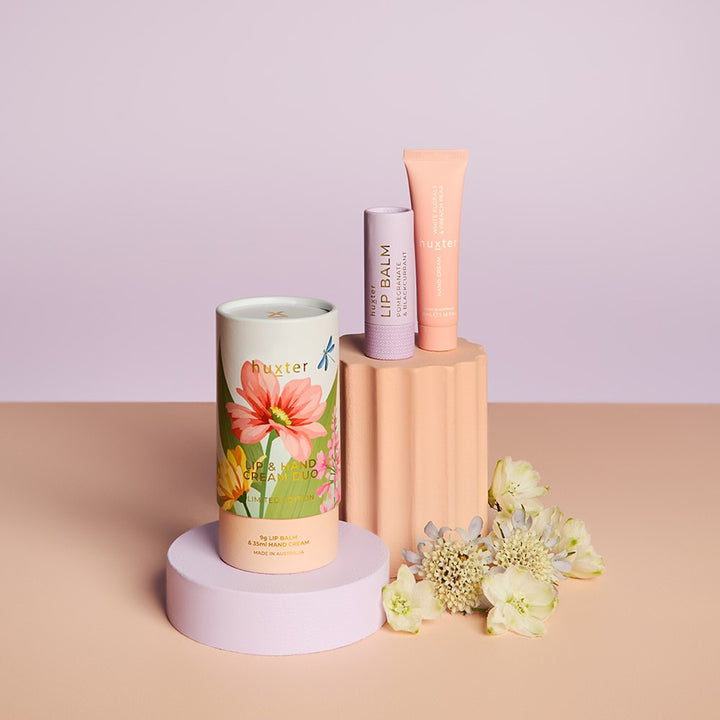 Huxter Petal Garden Hand & Lip Balm Duo