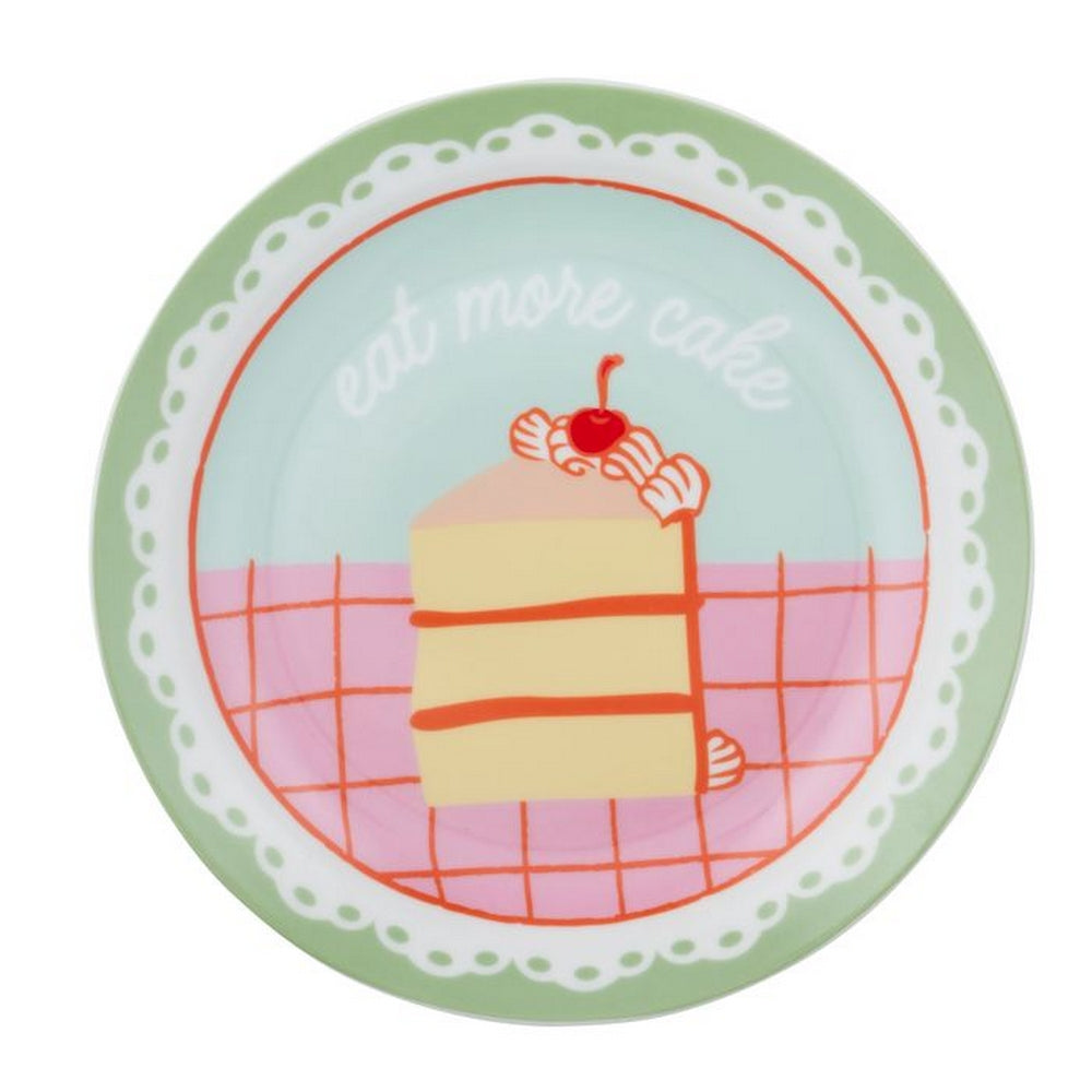 Buttercream Cake Ceramic Plate 19cm Multi