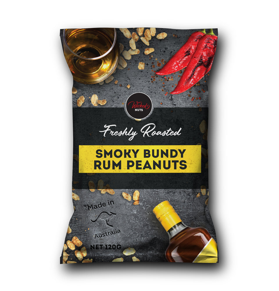 Wicked Nuts Whiskey or Smoky Rum Peanuts