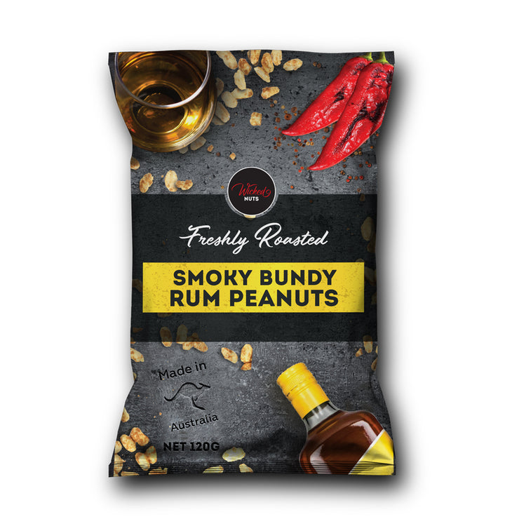 Wicked Nuts Whiskey or Smoky Rum Peanuts