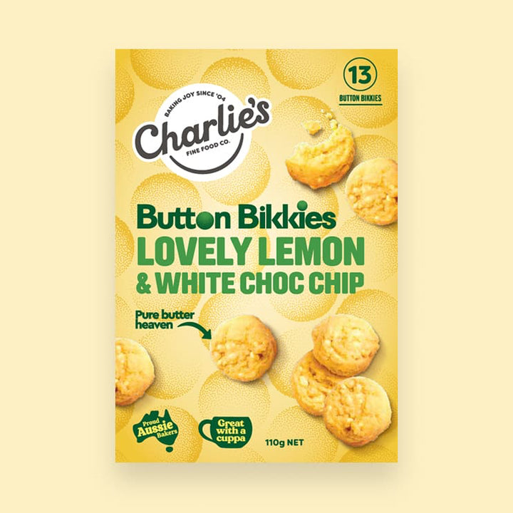 Charlies Button Bikkies Assorted 110g