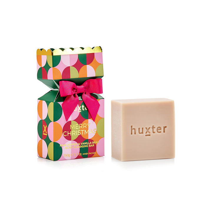 Huxter Adorned Christmas Body Cleansing Bar Bon Bon - Pink Pepper & Vanilla Bean