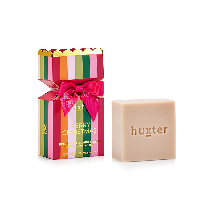 Huxter Adorned Christmas Body Cleansing Bar Bon Bon - Pink Pepper & Vanilla Bean