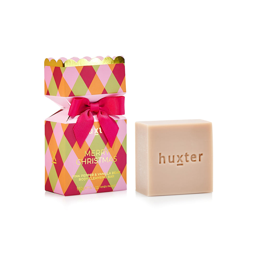 Huxter Adorned Christmas Body Cleansing Bar Bon Bon - Pink Pepper & Vanilla Bean