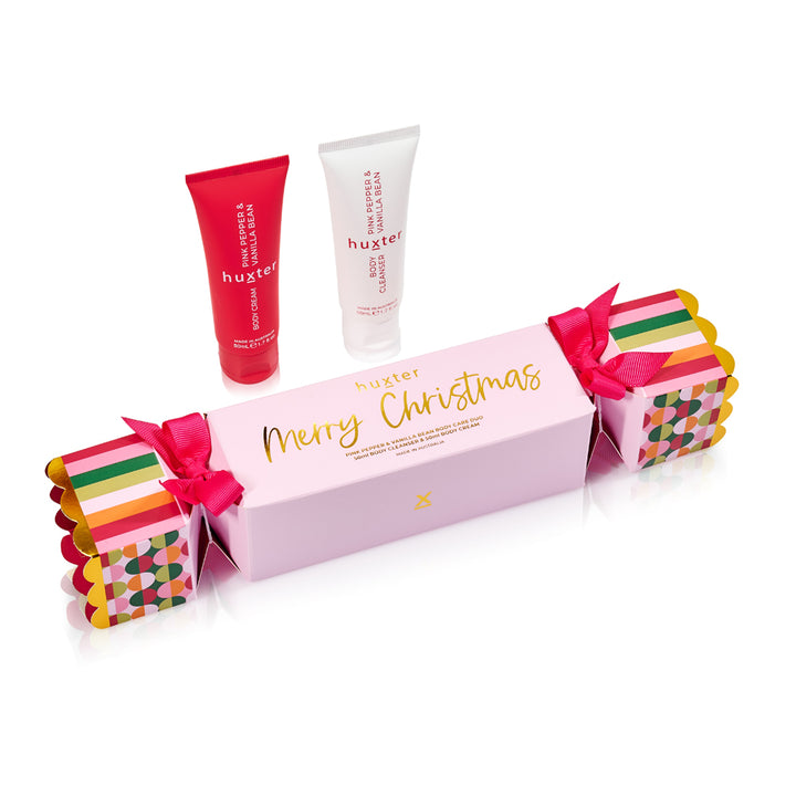 Huxter Adorned Christmas Body Care Duo Bon Bon - Pink Pepper & Vanilla Bean