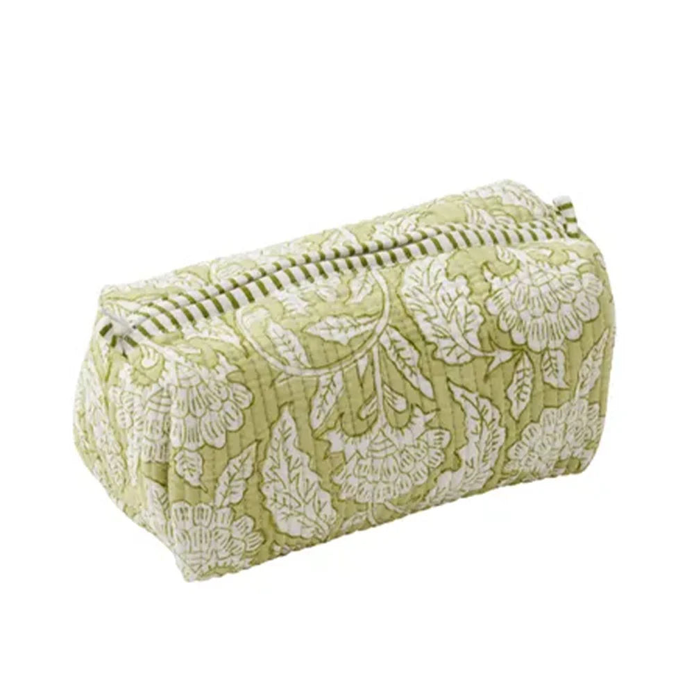 Lalita Cosmetic Bag Cotton 20x8x8cm Green