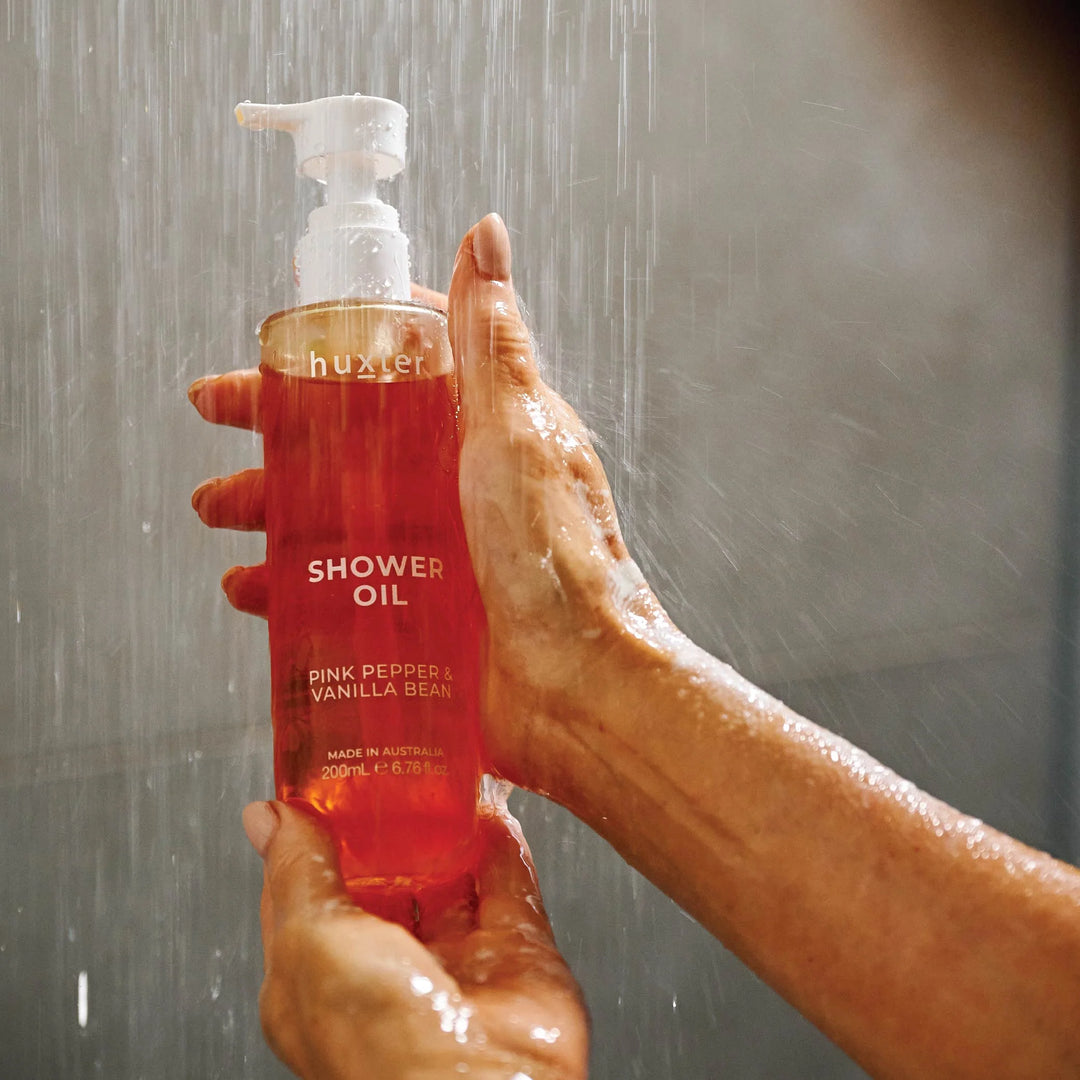Huxter Adorned Christmas Shower Oil - Pink Pepper & Vanilla Bean 200ml
