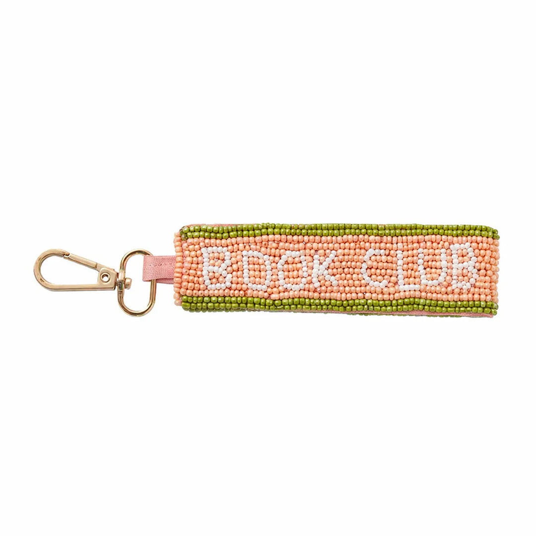 Book Club Beaded Key ring 3x17cm Pink