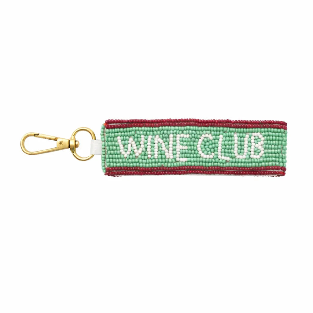 Wine Club Beaded Key ring 3x17cm Mint