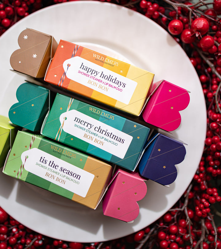 Wild Emery Shower Steamer/Lip Balm Bon Bon