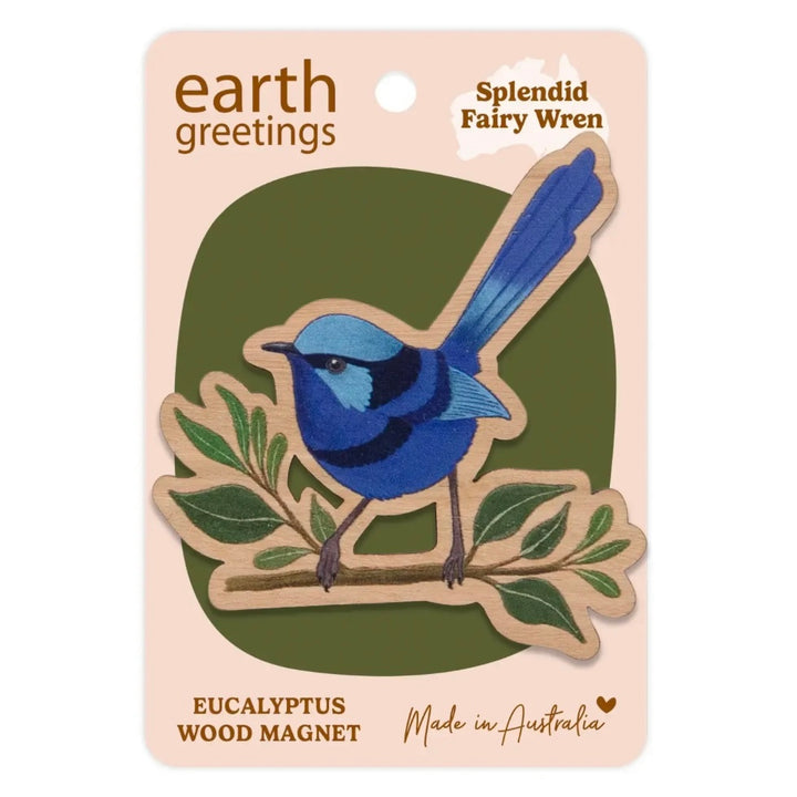 Earth Greetings Eucalyptus Wood Magnet Assorted