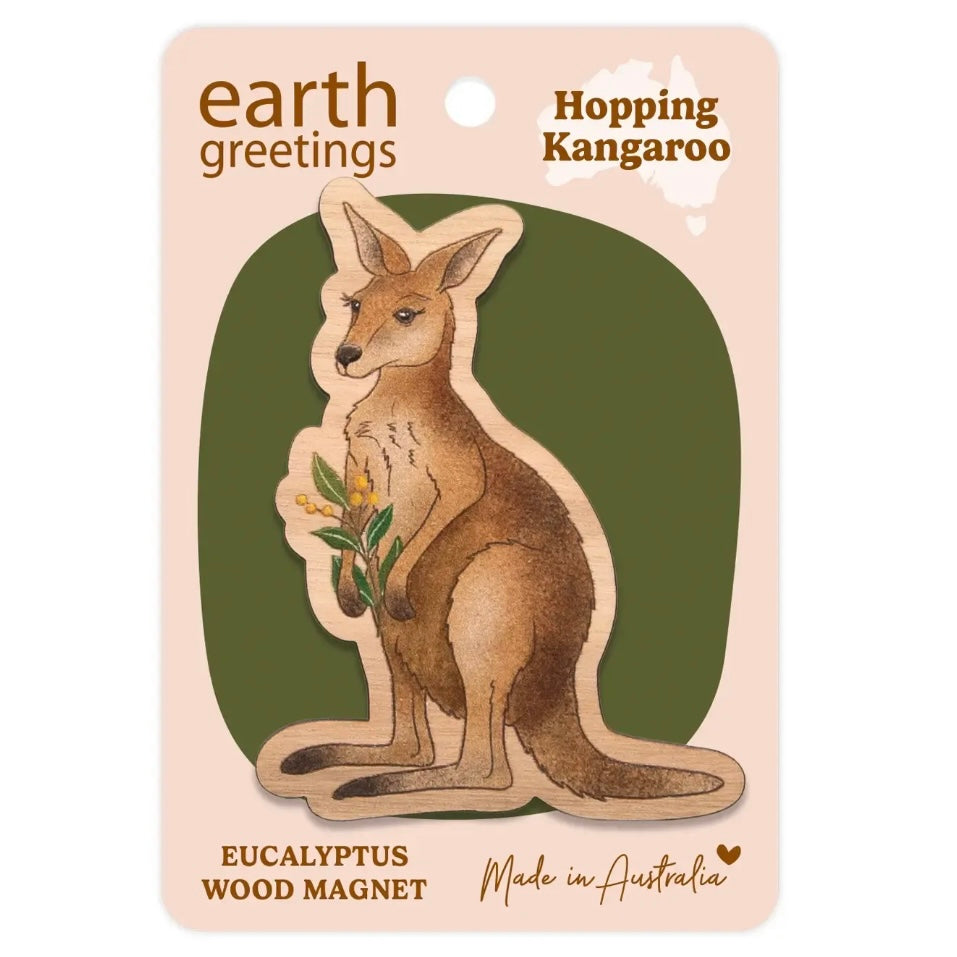 Earth Greetings Eucalyptus Wood Magnet Assorted