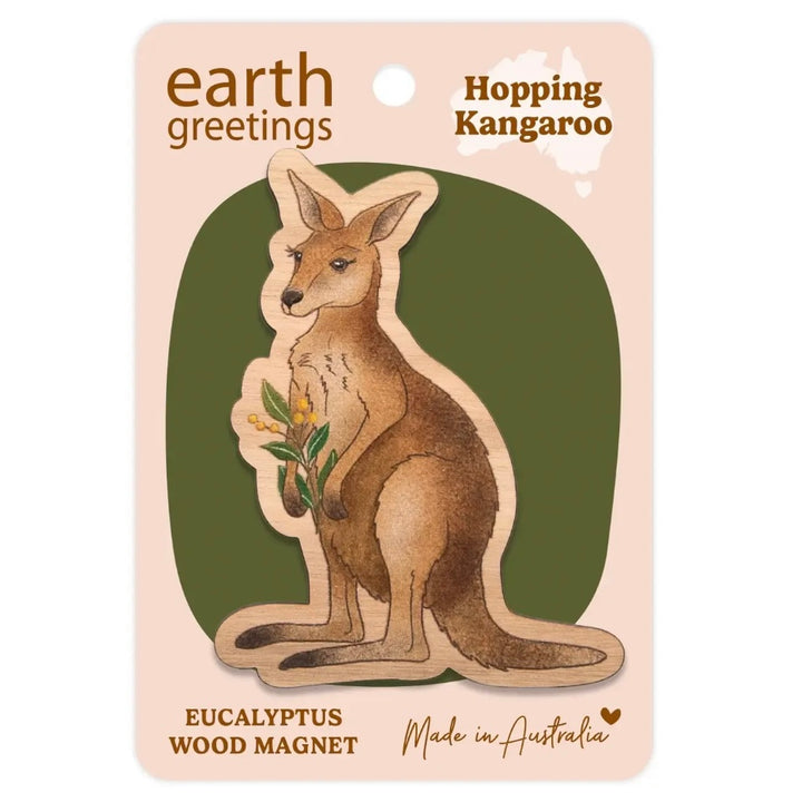 Earth Greetings Eucalyptus Wood Magnet Assorted