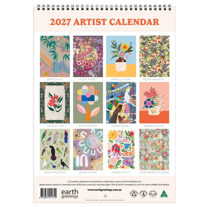Earth Greetings 2027 Calendar