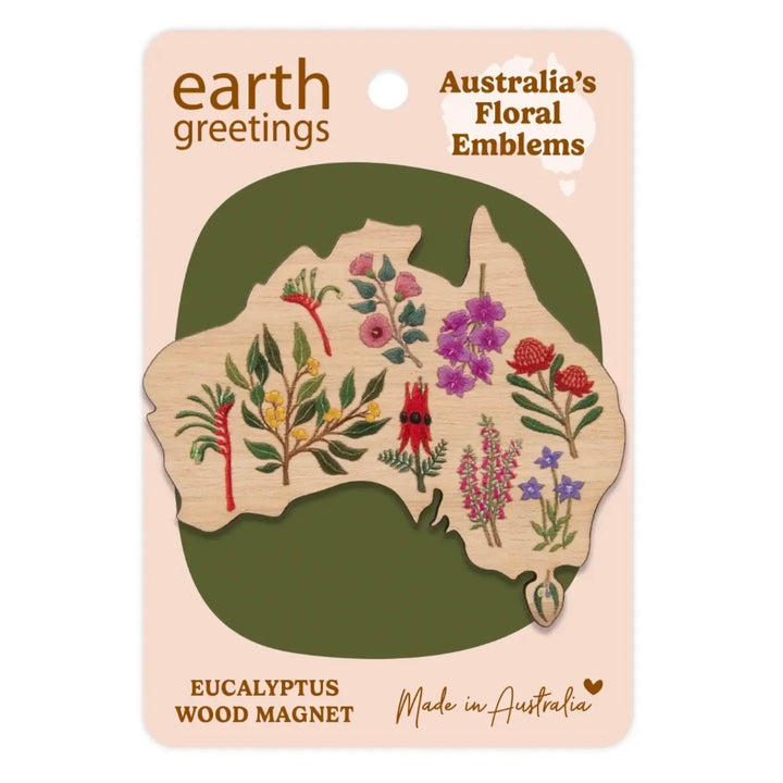 Earth Greetings Eucalyptus Wood Magnet Assorted