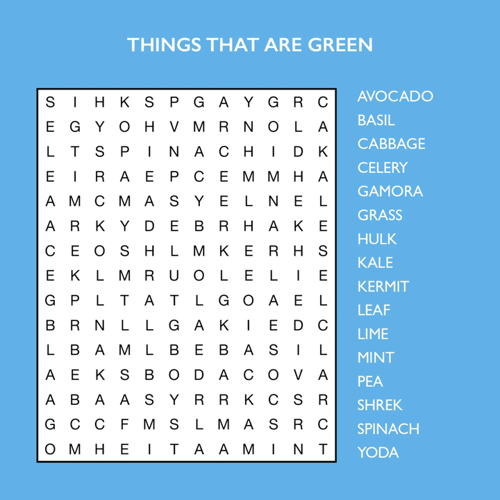 Train Your Brain - Puzzle a Day! - Word Search