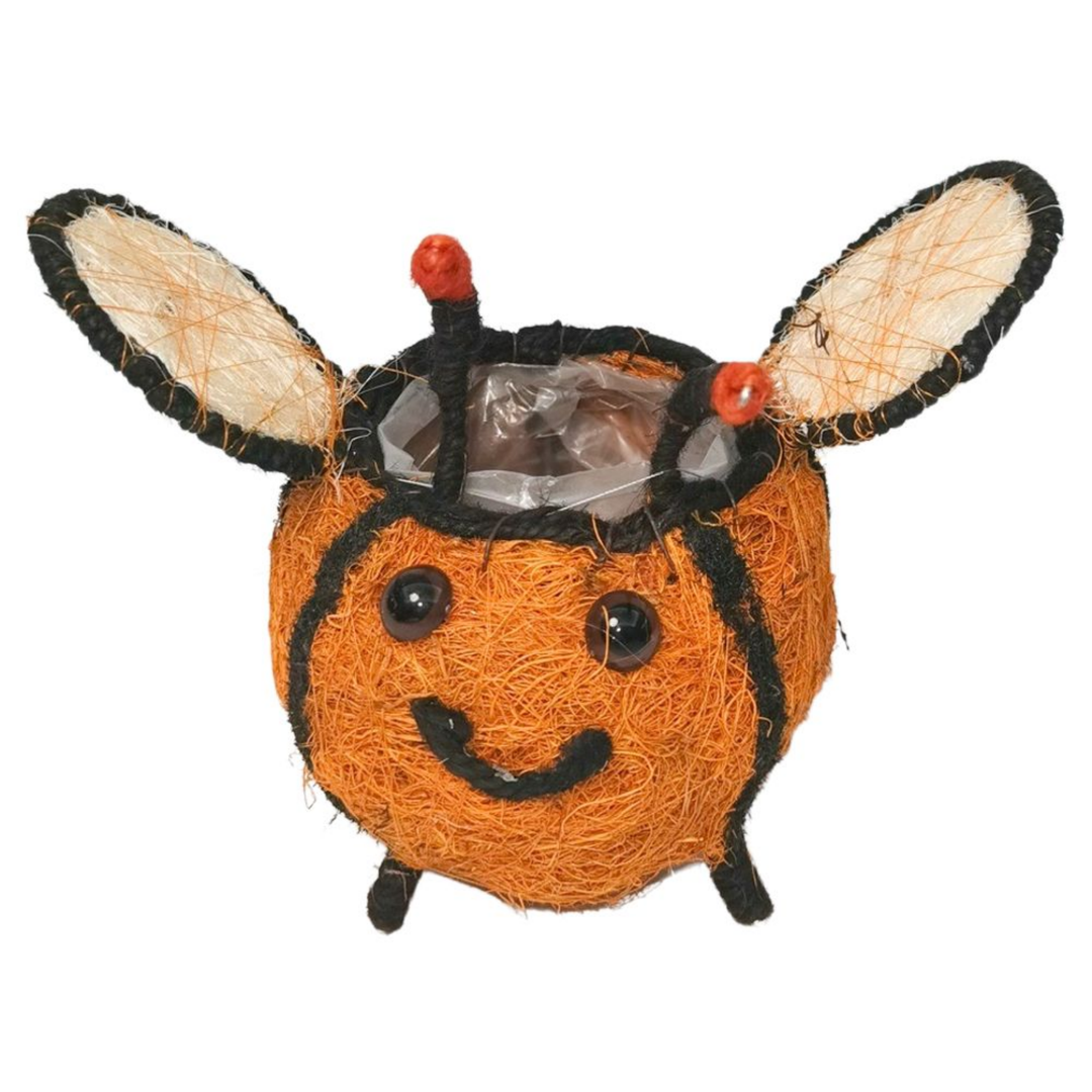 HUSK Bees Planter Brown 14cm