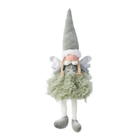 Sparkle Green Angel Dangly Legs 16x46cm