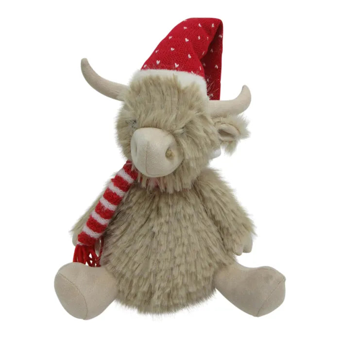 Merry Sitting Highland Cow 20x30cm