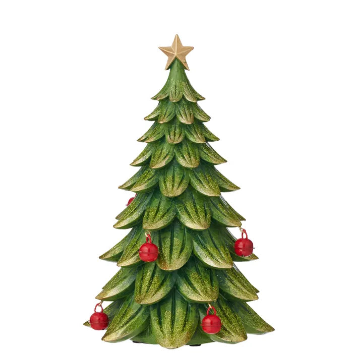 Resin Christmas Tree w/Bells 23cm
