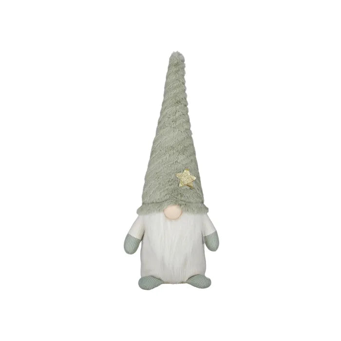 Standing Green Gnome Fabric 15x10x35cm