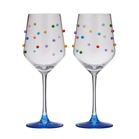 Polka Wine or Flute (Set of 2 Gift Boxed)