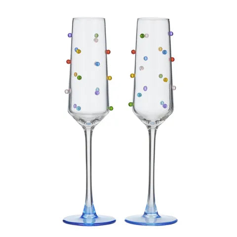 Polka Wine or Flute (Set of 2 Gift Boxed)