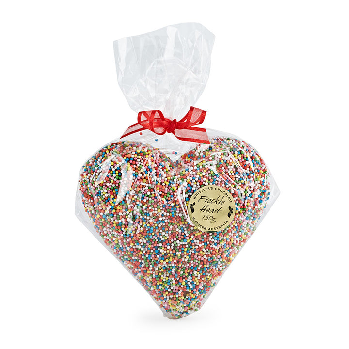Whistlers Milk Choc Speckled Heart 100/150g