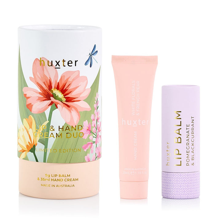 Huxter Petal Garden Hand & Lip Balm Duo