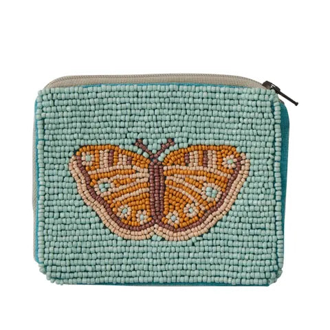 Butterfly Beaded Coin Purse