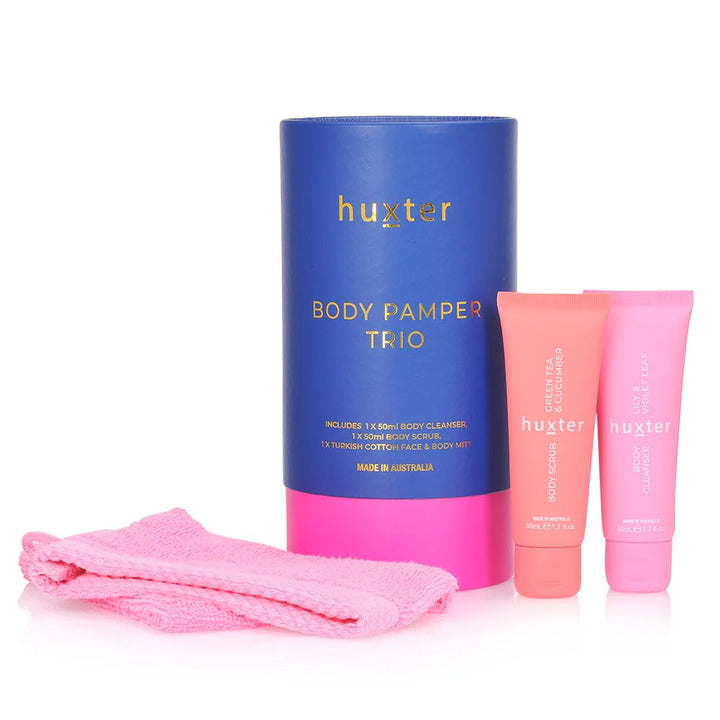 Huxter Pamper Trio (Cleanser, Scrub & Mitt)