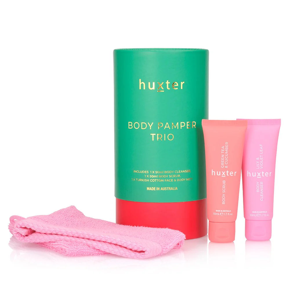 Huxter Pamper Trio (Cleanser, Scrub & Mitt)
