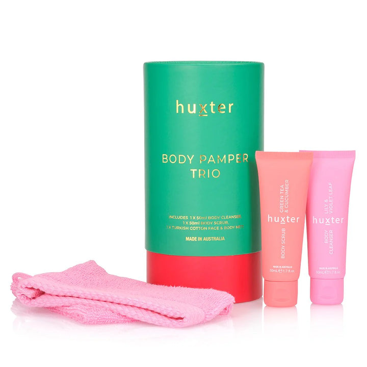 Huxter Pamper Trio (Cleanser, Scrub & Mitt)