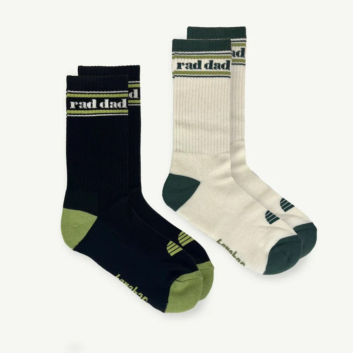Banabae Rad Dad Organic Cotton Crew Socks (2 pairs)
