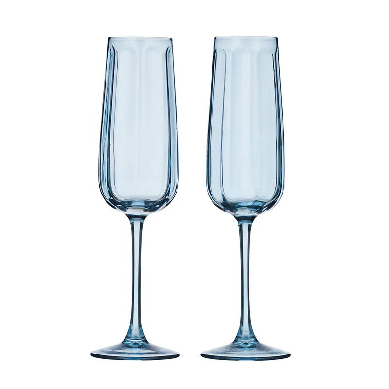 Studio Glass Flute Set Denim