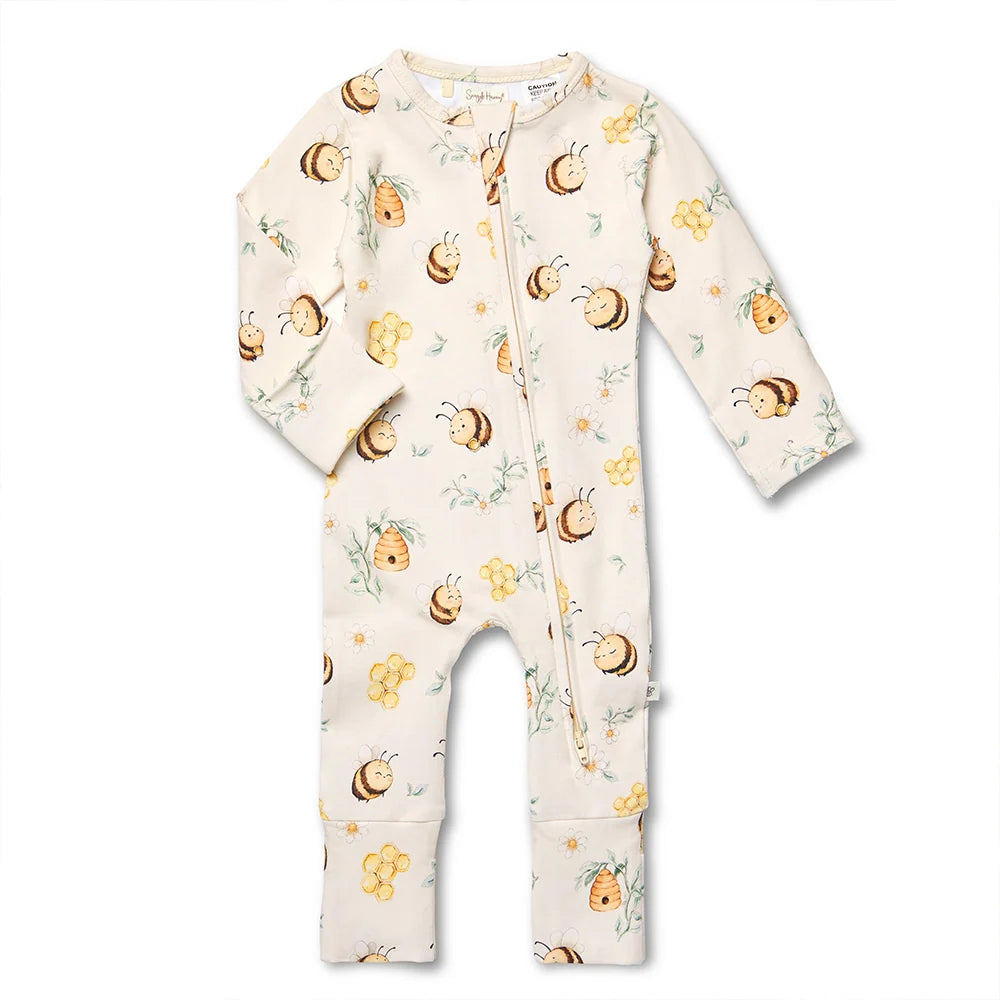 Snuggle Hunny Organic Snugglesuit/Frill Convertible Romper