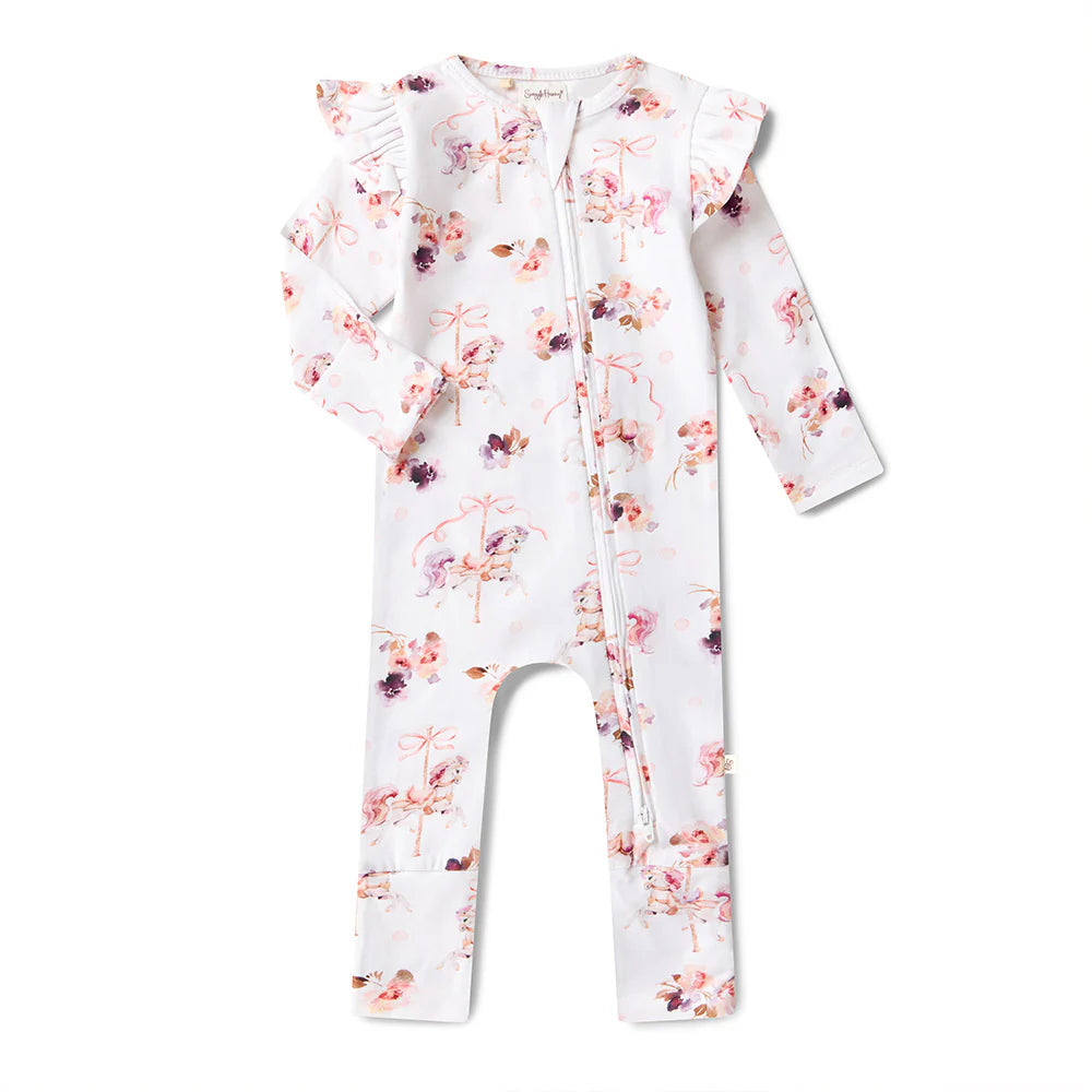 Snuggle Hunny Organic Snugglesuit/Frill Convertible Romper
