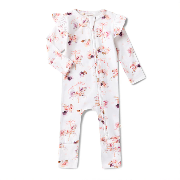 Snuggle Hunny Organic Snugglesuit/Frill Convertible Romper