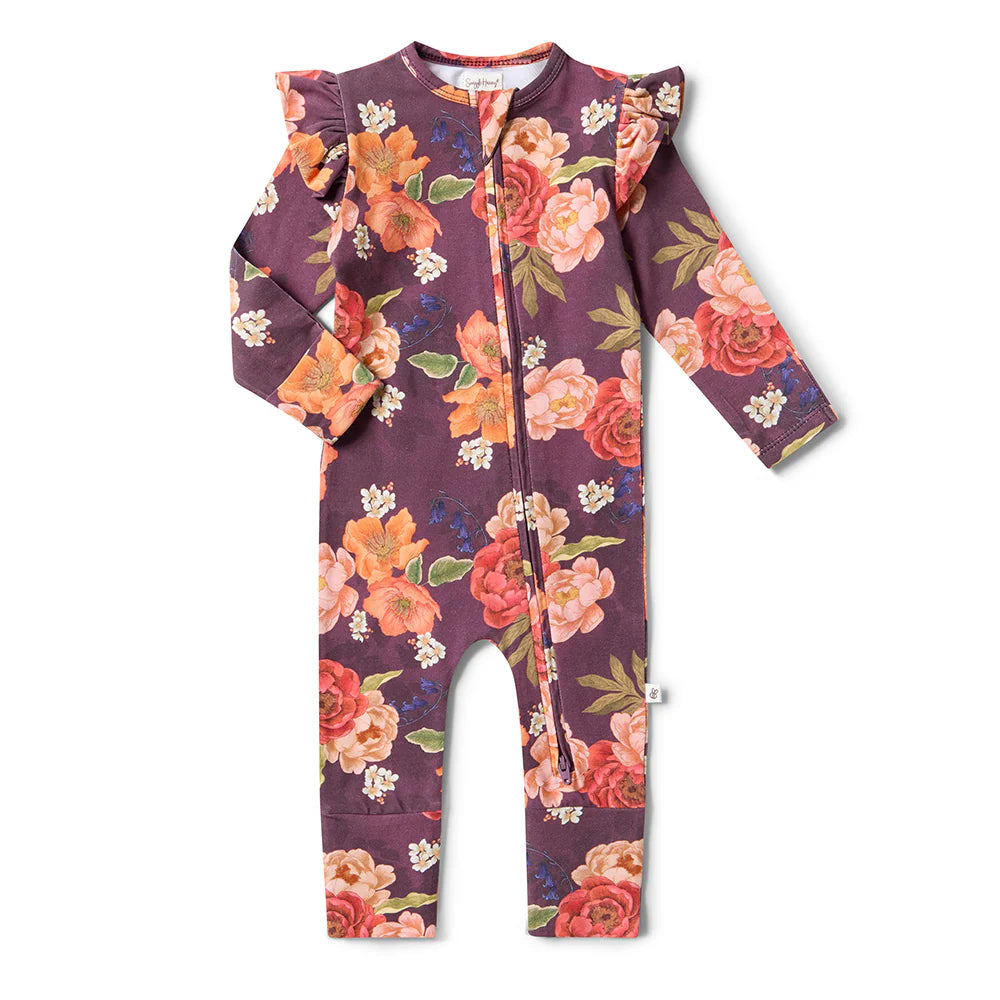 Snuggle Hunny Organic Snugglesuit/Frill Convertible Romper