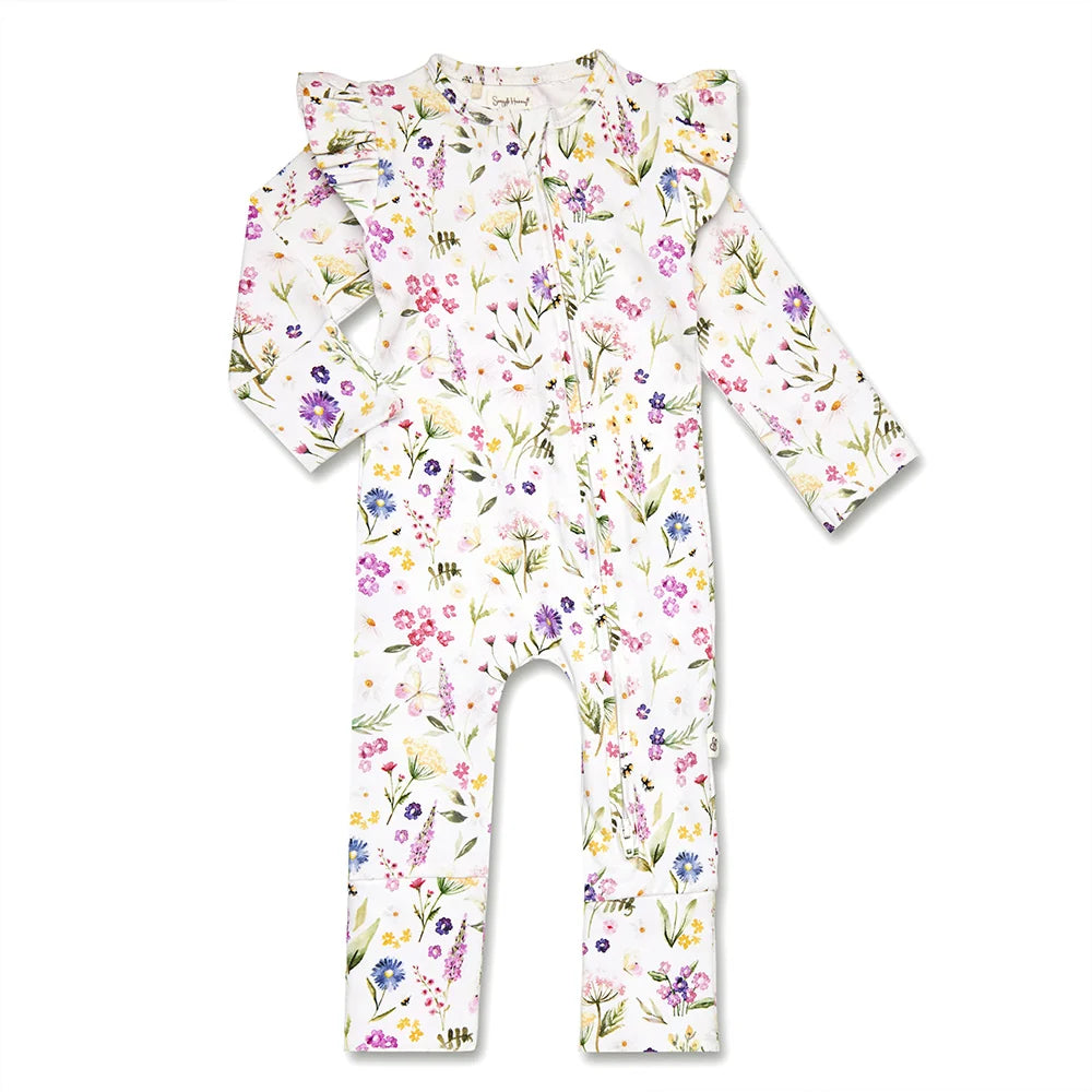 Snuggle Hunny Organic Snugglesuit/Frill Convertible Romper
