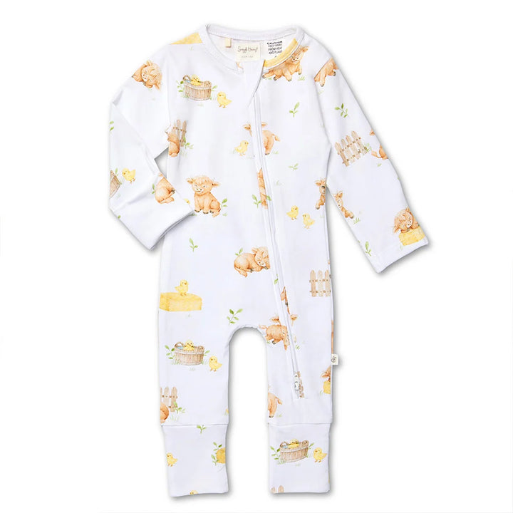 Snuggle Hunny Organic Snugglesuit/Frill Convertible Romper
