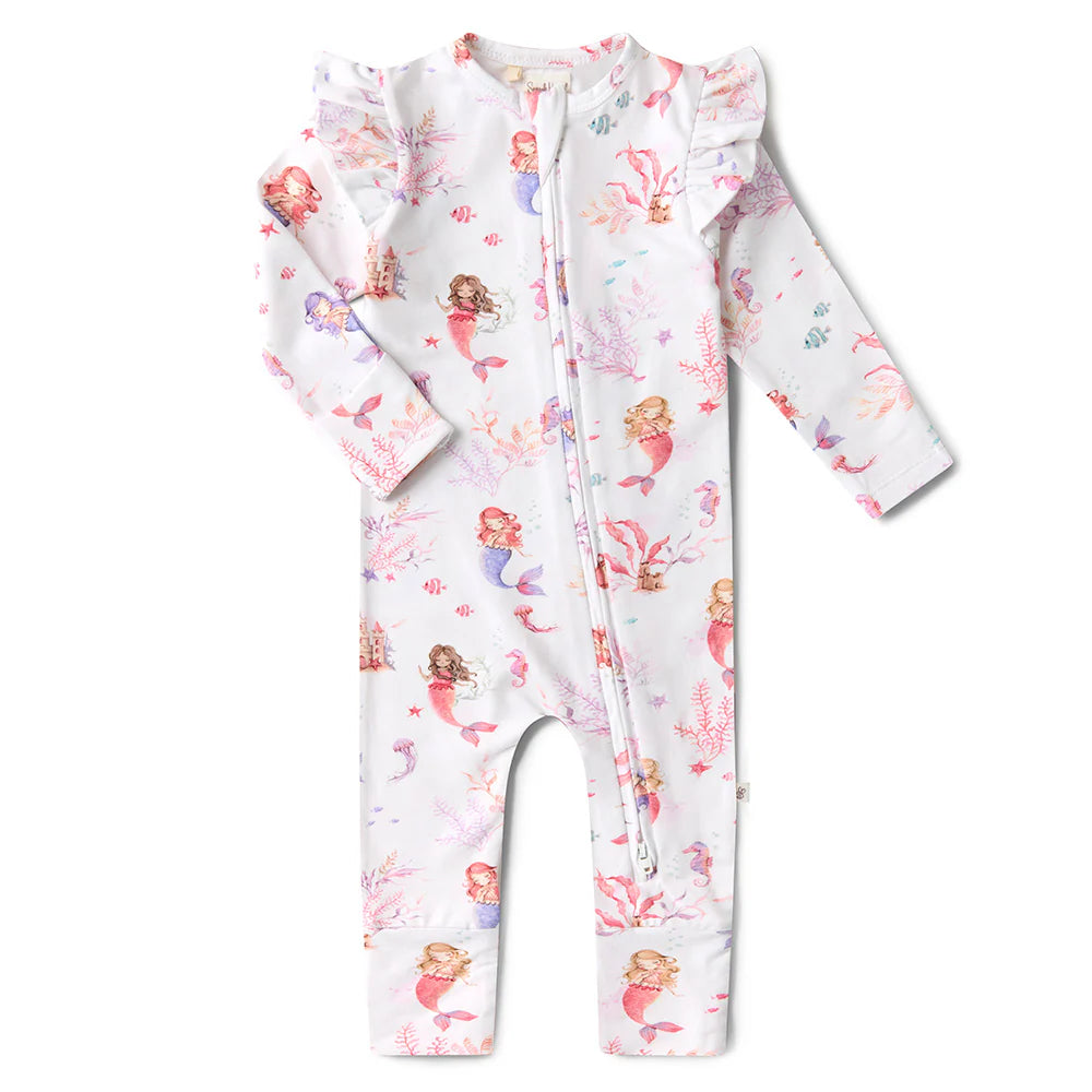 Snuggle Hunny Organic Snugglesuit/Frill Convertible Romper