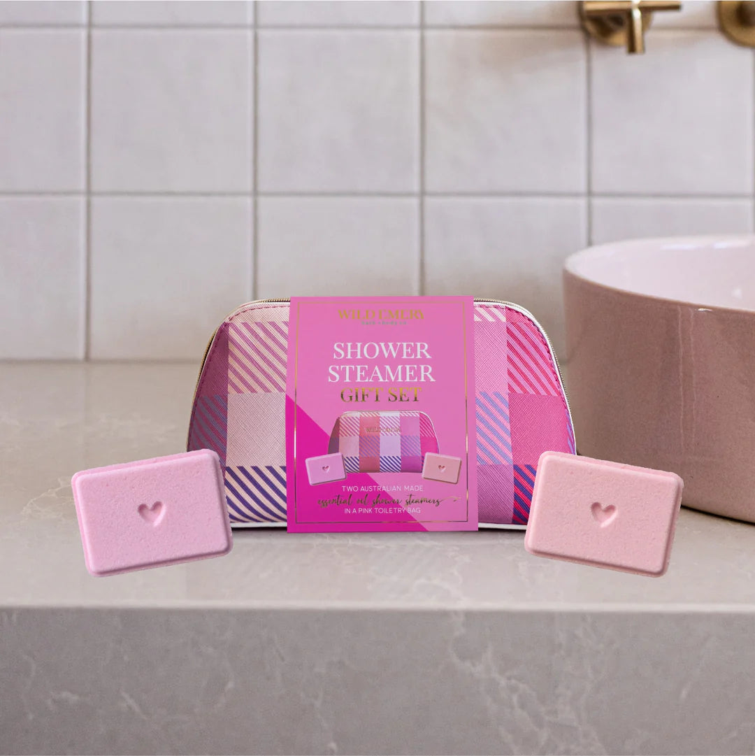 Wild Emery Shower Steamer + Bag Gift Set