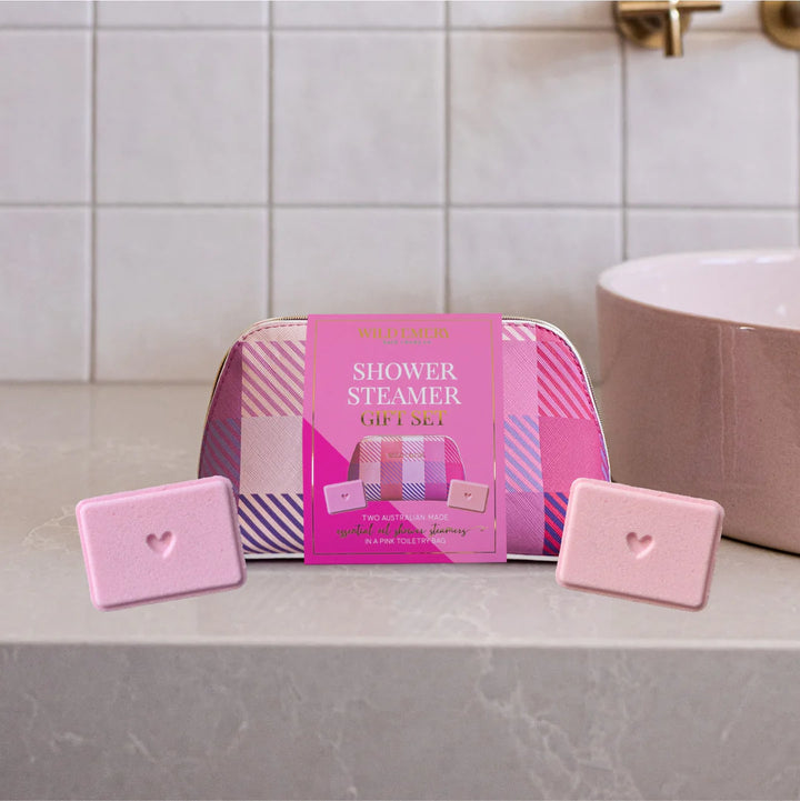 Wild Emery Shower Steamer + Bag Gift Set