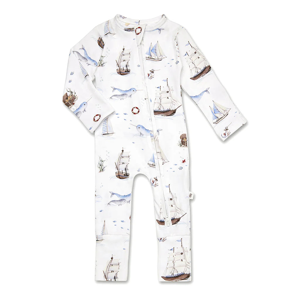 Snuggle Hunny Organic Snugglesuit/Frill Convertible Romper