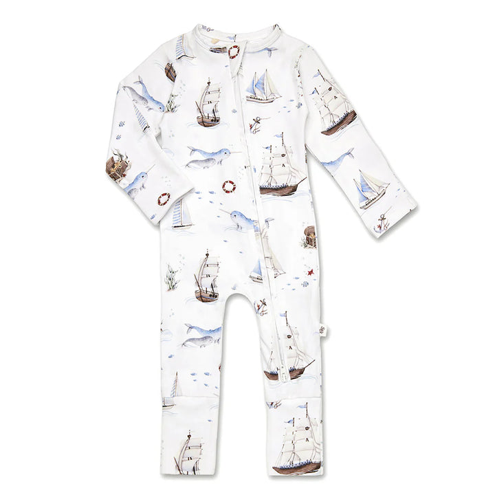 Snuggle Hunny Organic Snugglesuit/Frill Convertible Romper